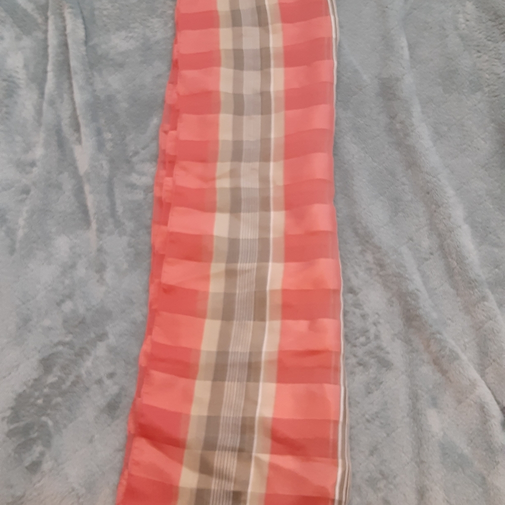 Coral and Khaki Scarf/Wrap for Spring/Summer